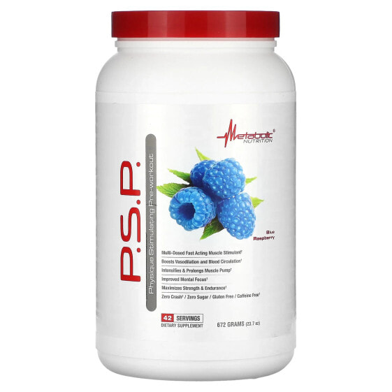 Предтренировочный комплекс Metabolic Nutrition P.S.P Blue Raspberry 672 г