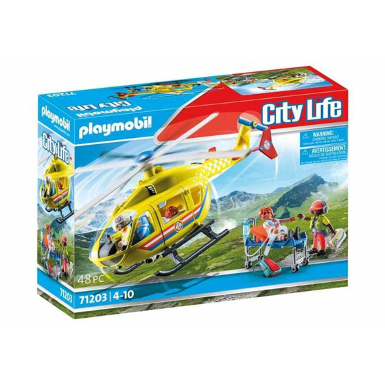 Playset Playmobil 71203 City Life Rescue Helicopter 48 Предметы