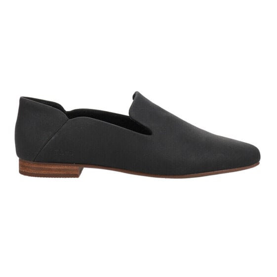 TOMS Lara Slip On Womens Black Flats Casual 10021353T-001