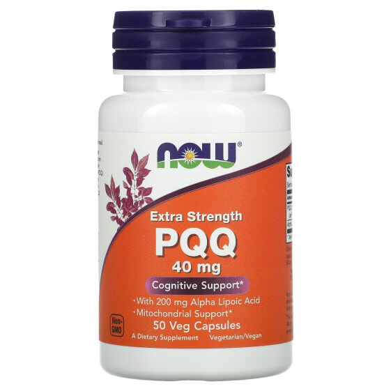 БАД усиленный NOW Extra Strength PQQ, 40 мг, 50 капсул