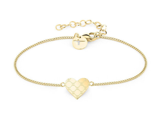 Decent Logomania Heart TJ-0529-B-20 Gold Plated Bracelet