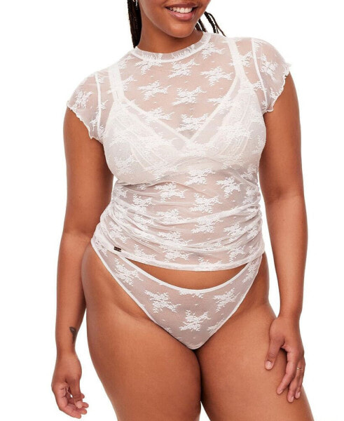 Plus Size Shirra T-Shirt & Panty Set