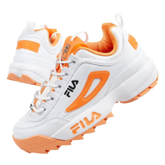 Pantofi sport dama Fila DISRUPTOR [063.13262], alb, portocaliu.