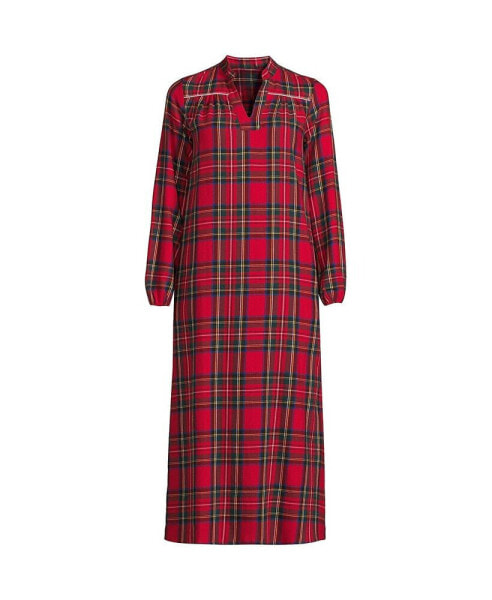 Women's Long Sleeve Flannel Nightgown