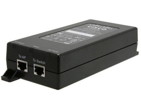 Cisco AIR-PWRINJ6= - Gigabit Ethernet - 10,100,1000 Mbit/s - IEEE 802.3at - Black - 25 W - 1 pc(s)