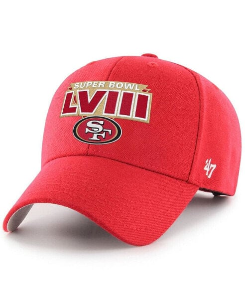 Men's Scarlet San Francisco 49ers Super Bowl LVIII MVP Adjustable Hat
