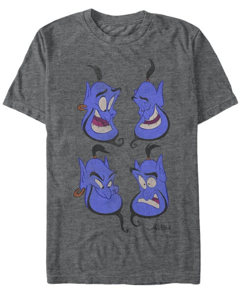 Disney Men's Aladdin Genie Expressions Short Sleeve T-Shirt