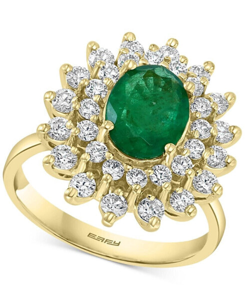 EFFY® Emerald (1-1/2 ct. t.w.) & Diamond (1 ct. t.w.) Ring in 14k Gold