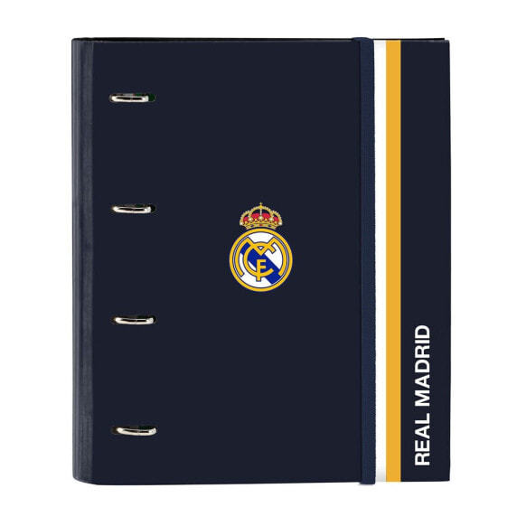 SAFTA Real Madrid ´´1St Equipment 23/24 A4 4 Rings Binder W/ 100 Sheets Ring Binder