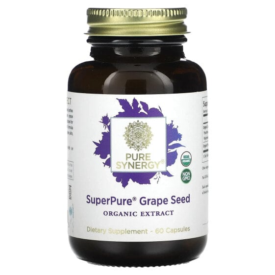 Антиоксидант Pure Synergy SuperPure Виноградное Семя, 60 капсул