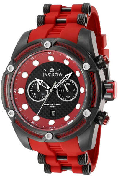 Часы и аксессуары Invicta Retro NHL кварцевые 52 мм стекловолокно - наручные часы с силиконовым ремешком, Chicago Blackhawks Men's 42296