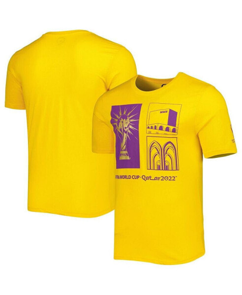 Men's Yellow FIFA World Cup Qatar 2022 Around The World T-shirt