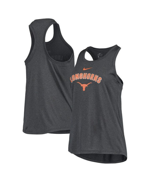 Women's Anthracite Texas Longhorns Arch and Logo Classic Performance Tank Top