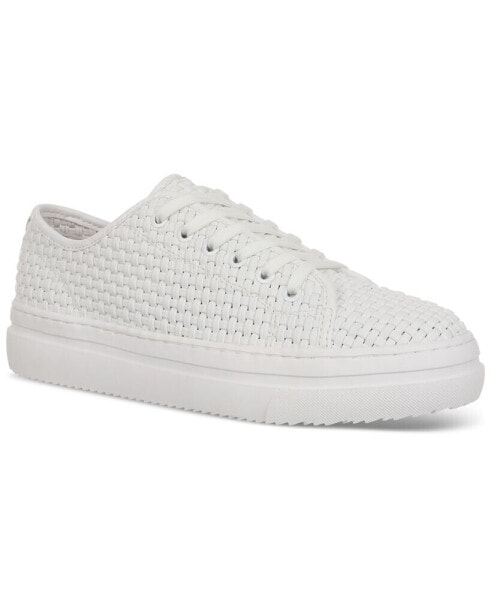 Women's Lusille Woven Lace-Up Sneakers, Created for Macy's