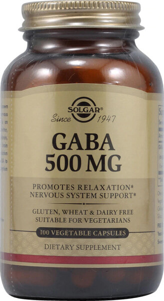 Solgar Gaba  Гамма-аминомасляная кислота 500 мг 100 растительных капсул