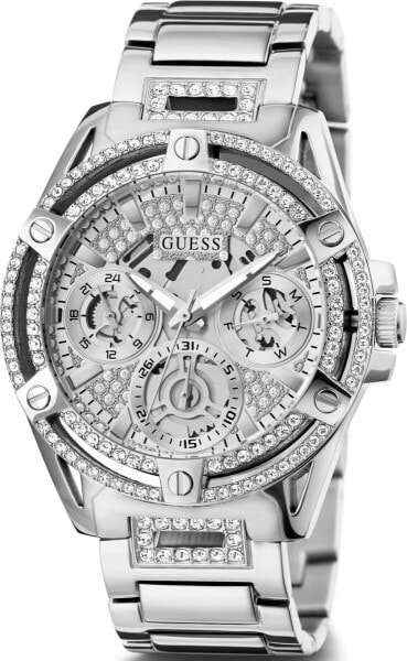 Guess Damen Multifunkion Armbanduhr Queen silber 40 mm GW0464L1