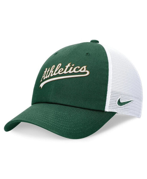 Men's Green Oakland Athletics Evergreen Wordmark Trucker Adjustable Hat