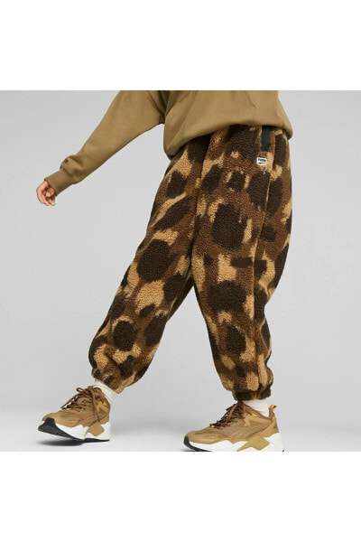 DOWNTOWN AOP Sherpa Pants Chocolate Chip