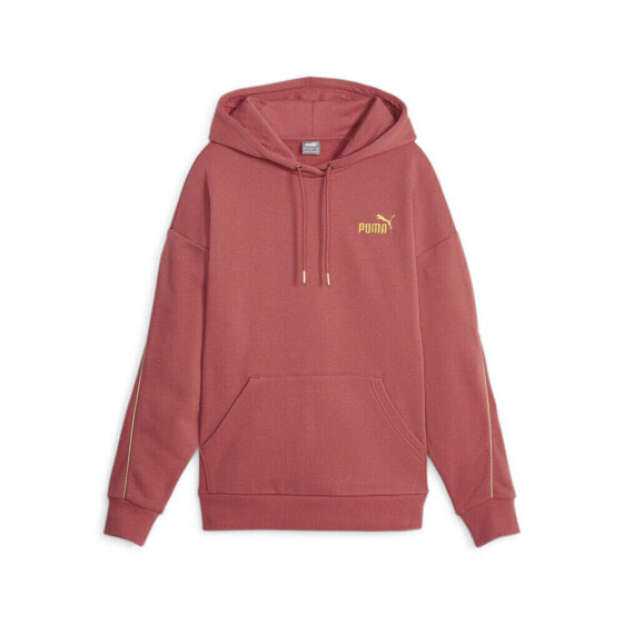Puma Essentials Minimal Gold Pullover Hoodie Womens Red Casual Outerwear 6800192