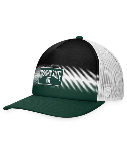 Men's Green, Black Michigan State Spartans Daybreak Foam Trucker Adjustable Hat