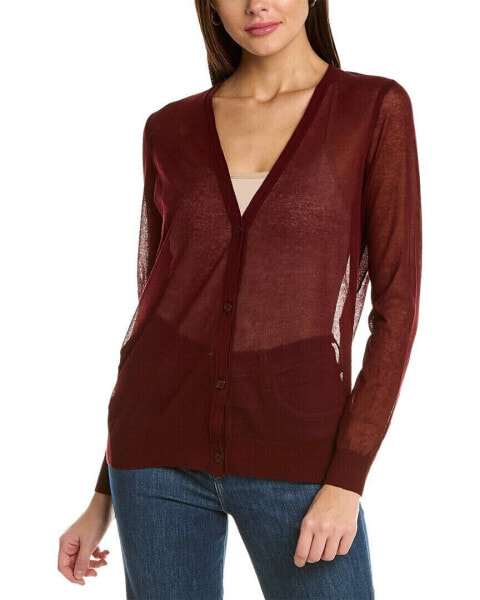 Lafayette 148 New York V-Neck Silk-Blend Cardigan Women's