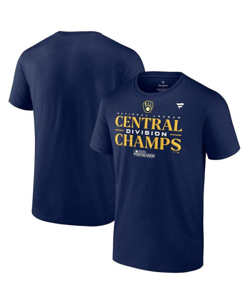 Big Boys Navy Milwaukee Brewers 2023 NL Central Division Champions Locker Room T-shirt