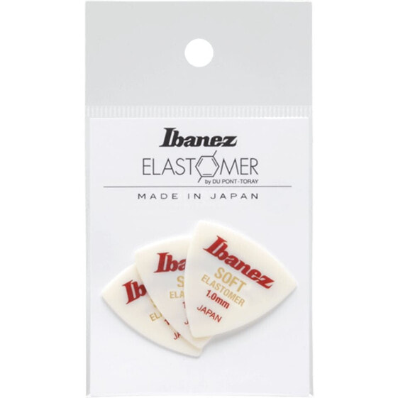 Ibanez BEL8ST10 Elastomer Triangle Guitar Pick Soft 1.0mm (3-Pack)