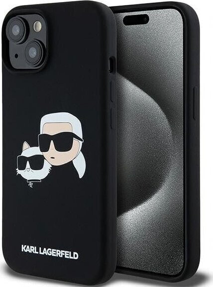 Karl Lagerfeld Karl Lagerfeld KLHMP15SSKCHPPLK iPhone 15 / 14 / 13 6.1" czarny/black hardcase Silicone Karl & Choupette MagSafe