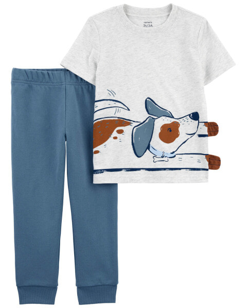 Toddler 2-Piece Dog Tee & Pull-On Jogger Set 2T