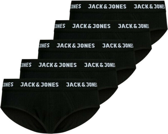 5 PACK - men´s briefs JACSOLID 12175102 Black