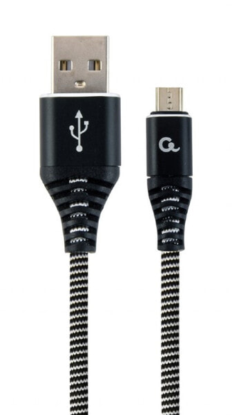 Кабель USB Gembird Cablexpert CC-USB2B-AMMBM-2M-BW - 2 м - USB A - Micro-USB B - USB 2.0 - 480 Mбит/с - черный