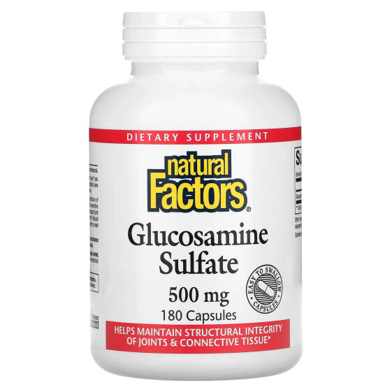 Витамин БАД Natural Factors Глюкозамин сульфат, 500 мг, 360 капсул
