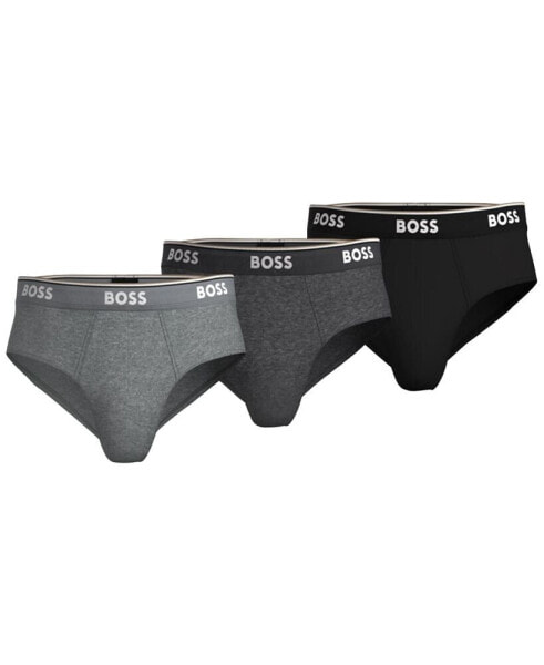 Белье мужское Hugo Boss Power 3 шт. брифы с логотипом на поясе