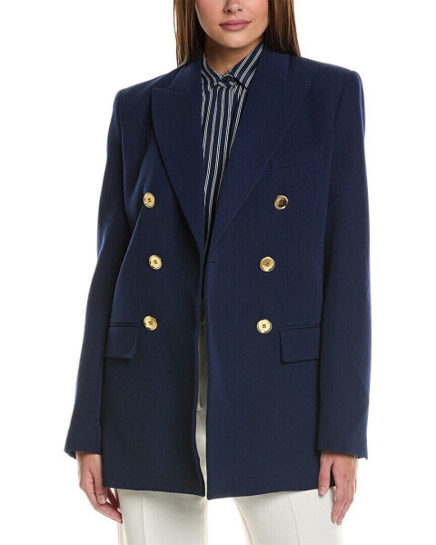 Michael Kors Collection Wool Blazer Women's Navy 0