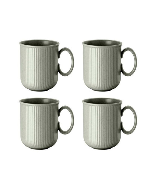 Clay Set of 4 Mugs, Service for 4