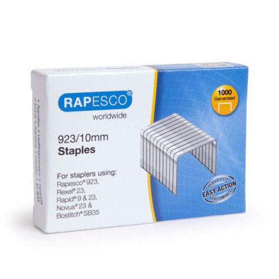 Rapesco 1237 - Klammerpack - 1 cm - 1000 Heftklammern - Galvanisiertes Stahl