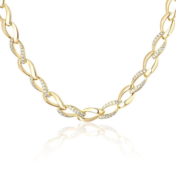 Solid gold-plated chain with zircons SVLN0205SH2GO42