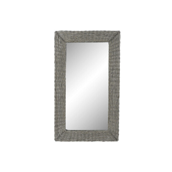 Wall mirror DKD Home Decor Mirror Grey wicker Cottage (87 x 4 x 147 cm)