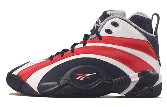 Кроссовки Reebok Shaqnosis USA средние ретро баскетбольные бело-сине-красные