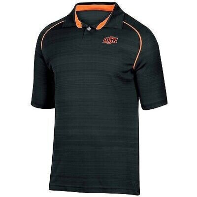 NCAA Oklahoma State Cowboys Men's Faded Striped Short Sleeve Polo Shirt - S