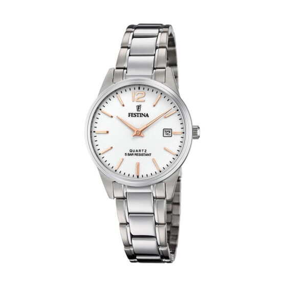 Женские часы Festina F20509/2 серебристые, наручные, с кварцевым ходом