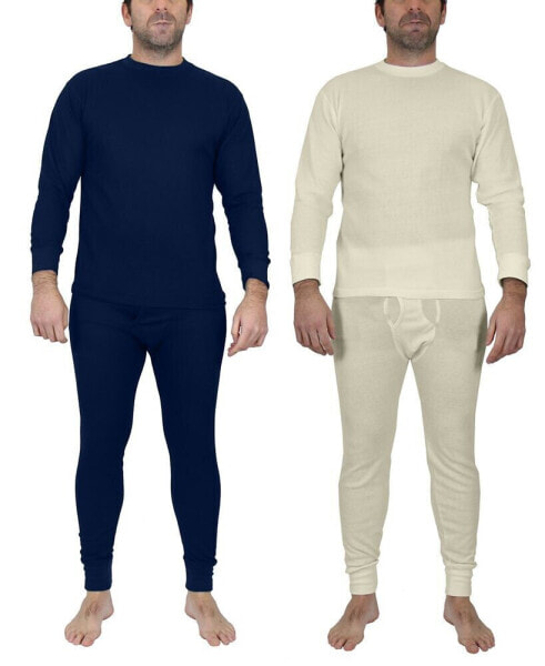 Men's Winter Thermal Top and Bottom, 4 Piece Set