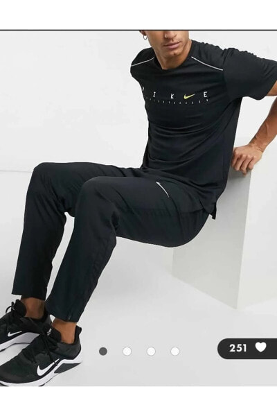 Dri-FIT Run Stripe Woven Pant Düz Paça Erkek Eşofman Altı