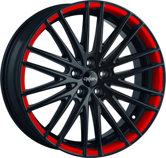 Литый колесный диск Oxigin 19 Oxspoke черный фольга помидорно-красный 7.5x17 ET45 - LK5/108 ML63.4