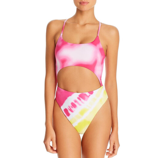 Aqua 286230 Women Tequila Sunrise Tie-Dyed One Piece Swimsuit, Size X-Small