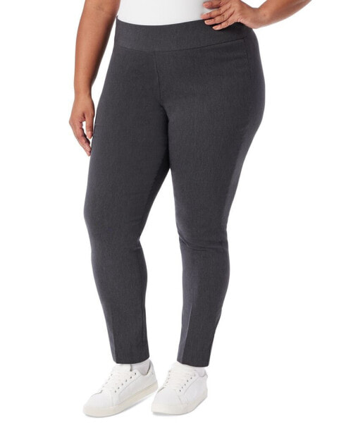 Plus Size Solid Pull-On Trousers