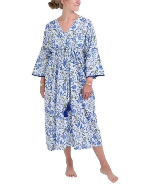 Pomegranate Long Caftan Cover-Up Women's Os