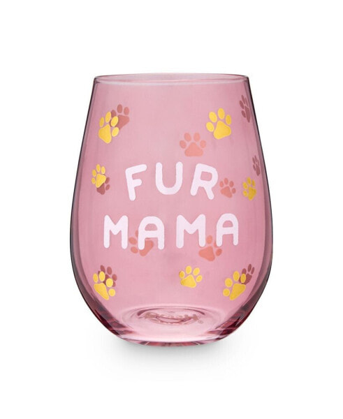 Fur Mama Stemless Wine Glass