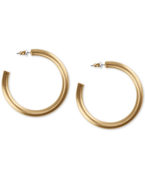 Medium Tubular Hoop Earrings 2"