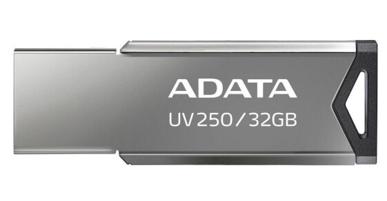 ADATA UV250 - 32 GB - USB Type-A - 2.0 - Capless - 5.6 g - Silver - Флеш-накопитель 32 ГБ USB 2.0